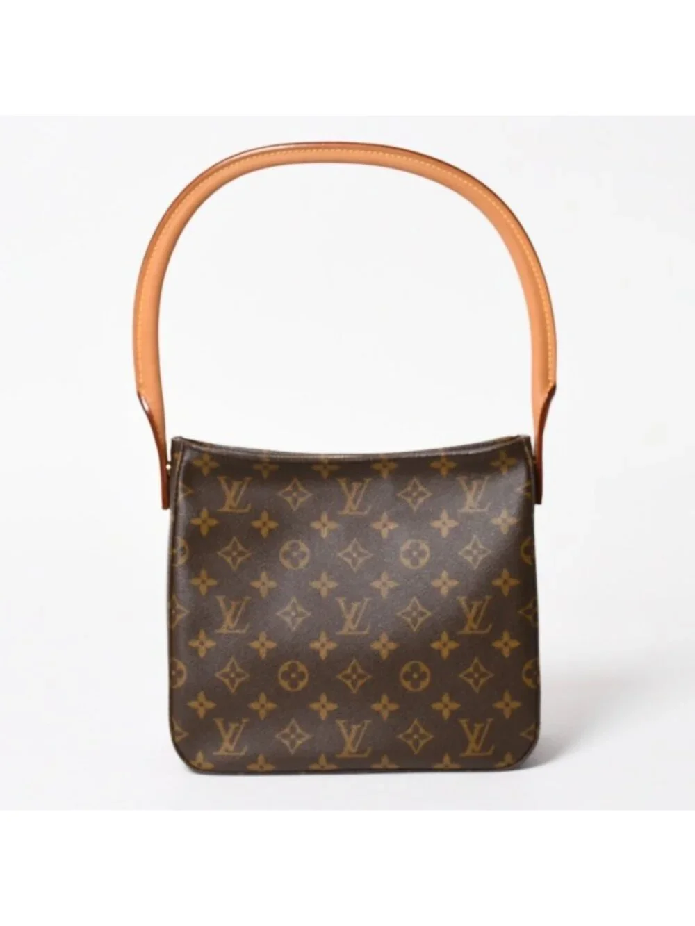 Louis Vuitton Looping MM Bag Monogram Leather Brown Gold